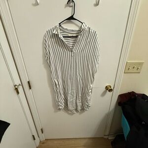 Striped White and navy  Tunic dress